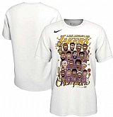 Men's Los Angeles Lakers Nike White 2020 NBA Finals Champions Celebration Roster T-Shirt,baseball caps,new era cap wholesale,wholesale hats